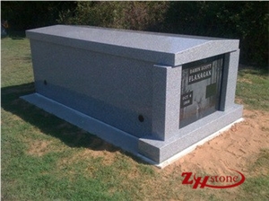 Good Quality Serp Top with Corner Checks and Column Carving Blue Pearl Granite Tombstone Design/ Monument Design/ Western Style Monuments/ Gravestone/ Custom Monuments