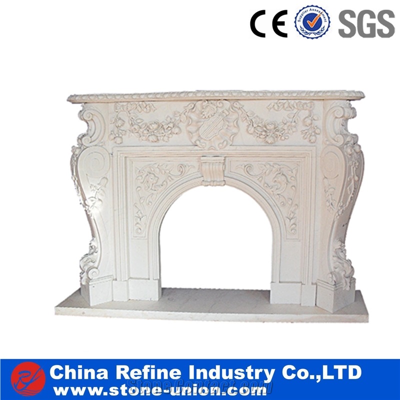 2017 New Design Western European Customized Figure,Hand Carving Sculptured Fireplace Mantel,China Natural Stone High Quality White Marble Fireplace