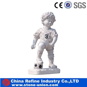 China Beige Granite Human Sculpture, Beige Granite Children Sculpture & Statue, Garden Kids Statues