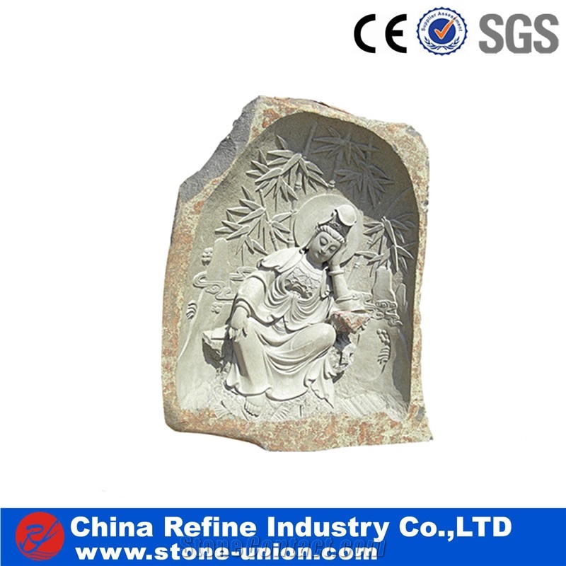 China Grey Natural Granite Buddha Religious Statues & Sculptures,Chinese Religious Statues