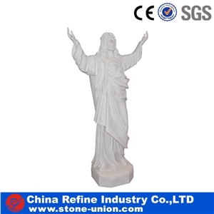 China White Granite Animal Sculpture, Grey Granite Soliers Sculpture & Statue