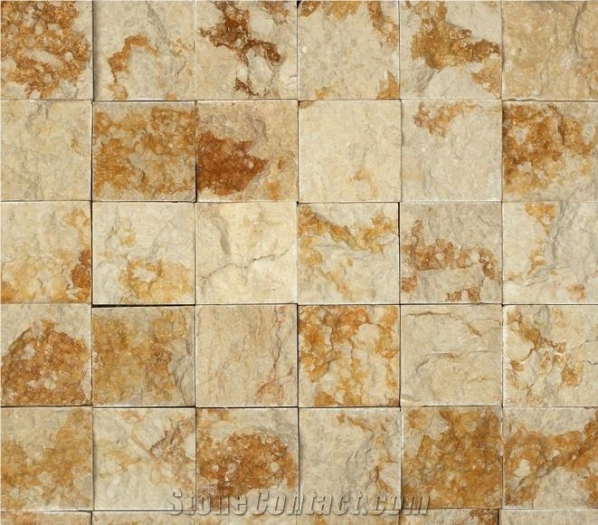 Golden Marble Mosaic for Sale , Yellow Wall Tiles , Wall Cladding , Wall Panel for Sale