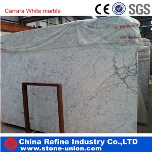 Italian White Marble Statuario White Marble Floor Design Bathroom Tile/Carrara White Marble for Sale