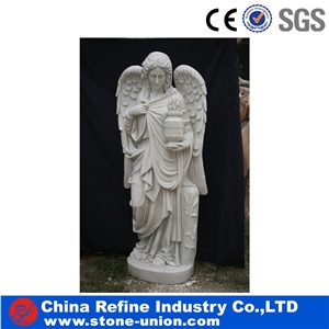 Marble Cemetery Angel Statue with Wings ,Kid Boy Nude Angel Statue,Weeping Angel Statue