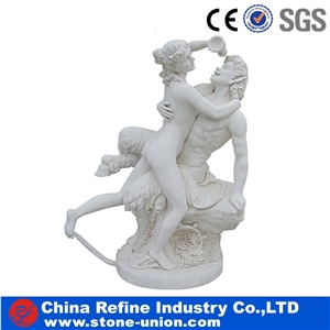 Natural White Marble Figure Statues, Handcarved Sculptures, Western Style Marble Human Sculptures & Statues