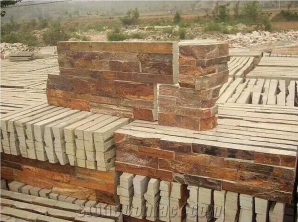 Red Cultured Stone Tiles, Red Culture Stone Exporter, Factory Direct Sale Stone Tiles, Mushroom Surface Wall Panel