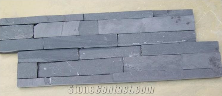 Slate Culture Stone for Sale, Black Slate Wall Decor, Wall Stacked Stone Wholesale