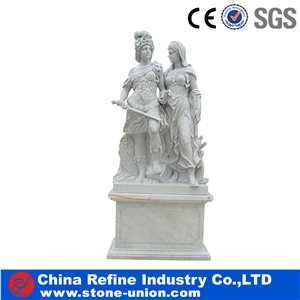 Western Style Statues, White Marble Human Sculptures & Statues, Sculpture Design, Human Solider Statues
