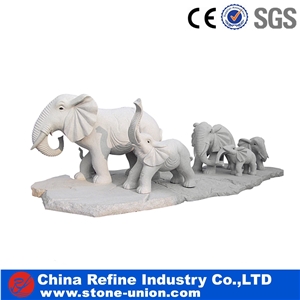 White Granite Animal Carving, Granite Landscape Sculptures
