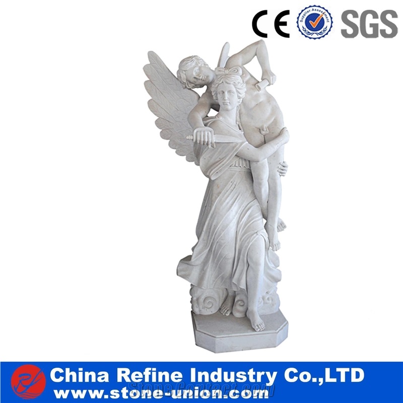 White Marble Figure Statues, Handcarved Sculptures, Western Style Marble Human Sculptures & Statues