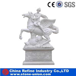 White Marble Sculpture & Statue, White Human Sculpture, Western Human Handcarved Statues