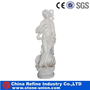 White Marble Sculpture/Statue, White Marble Lady Statues