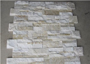 White Quartzite Culture Stone, White Tiles, Kitchen Wall Panel, Bathroom 3d Wall Cladding