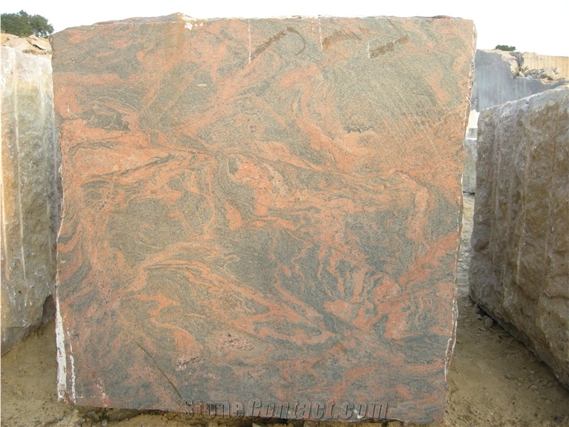 Red Multi Colour Granite Blocks India