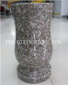 Hot Sale G664 Granite Flower Vases for Graves