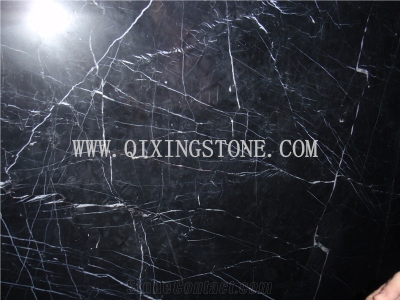 Materials Marble Stone for Nero Marquina China Black Marble Tile & Slab