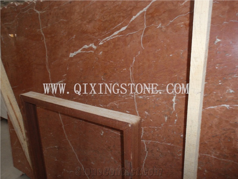Natural Polished Rosso Alicante Indoor Decoration Marble Tile