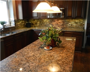 Giallo Fiorito Granite Countertop, Yellow Granite Kitchen Countertops