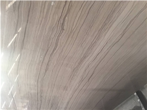 Athen Grey Marble Tiles Grey Wood Grain Marble Slabs Polished for Walling Panel & Floor Covering