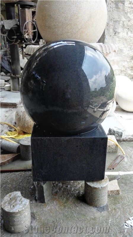 Black Granite Rolling Ball,Black Granite Fountain Rolling Ball