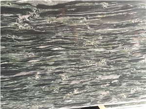 China Green Sea Wave Granite Slabs / Verde Ocean Green Granite Tiles for Building Walling Cladding Skirting Cut to Customized