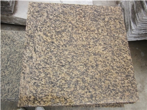China Tiger Skin Yellow Granite Tiles G717 Giallo Yellow Granite Polished Tiles for Floor Covering