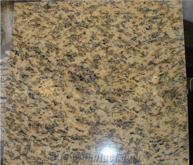 China Tiger Skin Yellow Granite Tiles G717 Giallo Yellow Granite Polished Tiles for Floor Covering