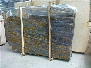 Fantasy Red Dragon Blue Marble Xingeli Slabs High Polished Marble Tiles / Marble Slabs for Interior Stone Flooring Covering