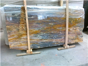 Fantasy Red Dragon Blue Marble Xingeli Slabs High Polished Marble Tiles / Marble Slabs for Interior Stone Flooring Covering / Xingeli
