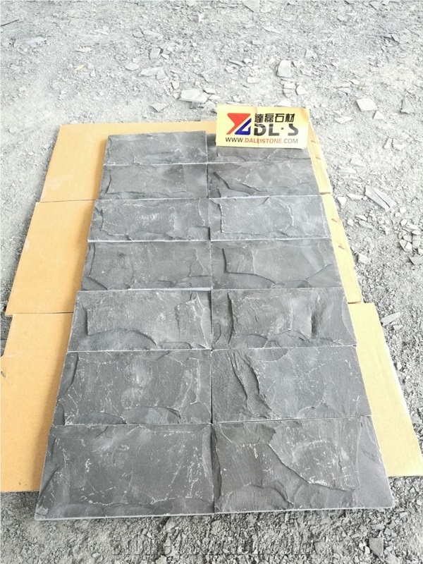 Factory Owner China Black Slate Tiles Split Surface, Natural Surface Black Slate