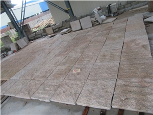 High Quality China Deep Yellow Granite G682 Tiles Split Surface for Wall Decoration, G682 Feature Wall Tiles