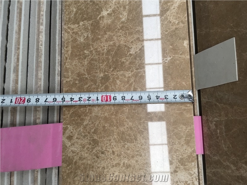 Made in China Light Emperador Laminated Marble Floor Tiles, Light Emperador Composite Marble Porcelain Tile
