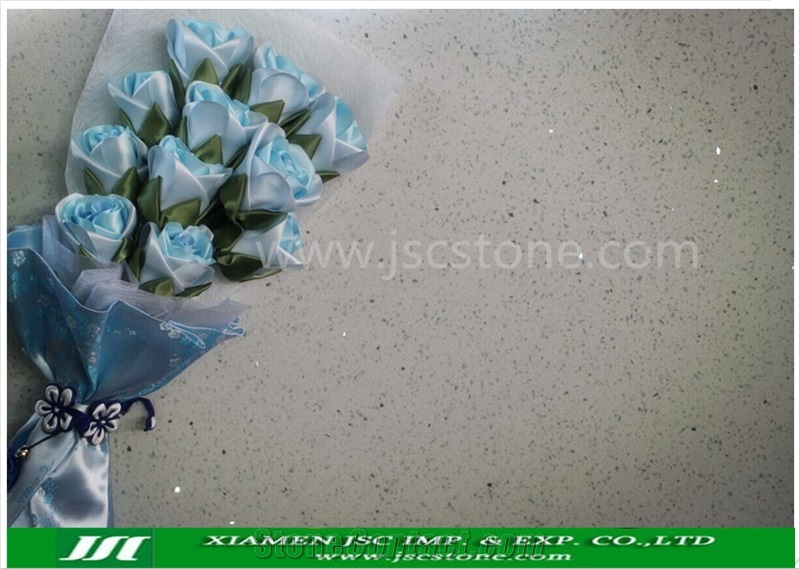 White Quartz Stone Kitchen Countertop