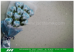 White Quartz Stone Kitchen Countertop