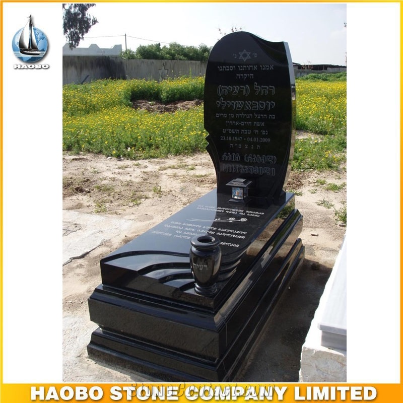 Cheap Shanxi Black Granite Tombstone Unveiling Invitation 