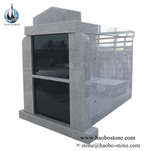G633 Granite Double Crypts Stacked Mausoleum