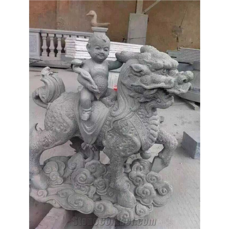 Granite Chinese Dragon Kylin Sculpture