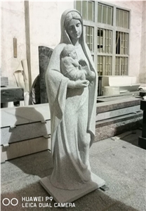 Handcarved Sculpture Maria Statue, G603 Grey Granite Western Statues