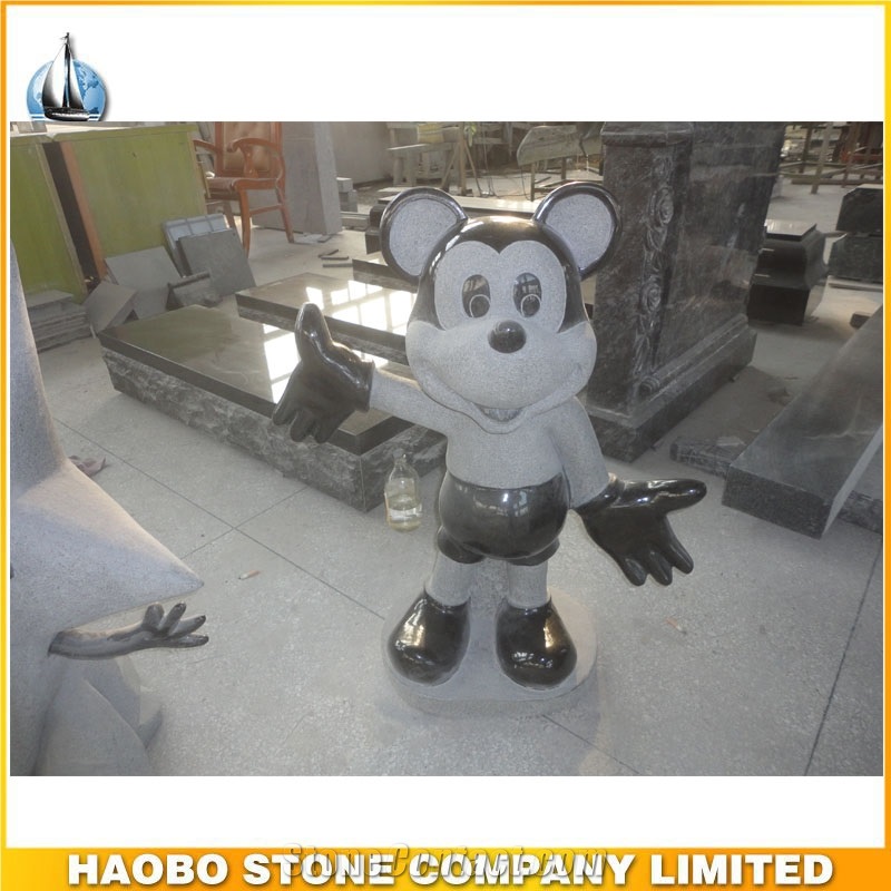 Handmade Lovely Garden Stone Mickey Mouse Statue