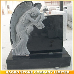 Haobo Stone Best Selling Weeping Angel Cemetery Headstones