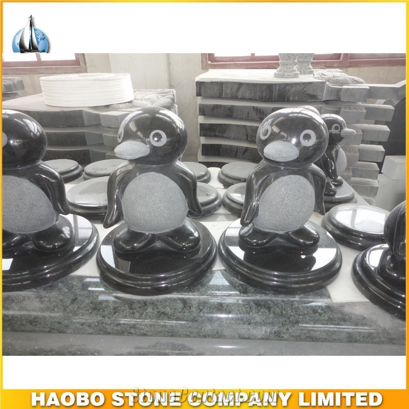 High Polished Natural Stone Wholesale Hand Carved Penguin Statue