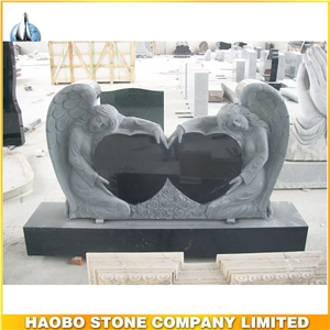 Hot Sale Double Angel Heart Headstones Monuments