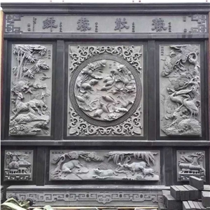 Nature Stone Artwork Wall Decoration Relief Carving