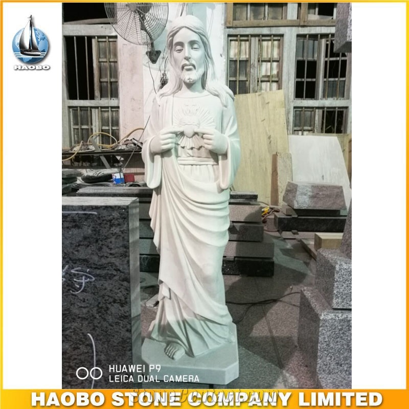 White Marble Religous Garden Stone Jesus Statues for Sale