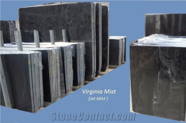 Virginia Mist granite tiles & slabs, black granite floor covering tiles, walling tiles 