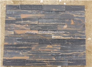 Black Gold Marble Honed Surface Cultured Stone