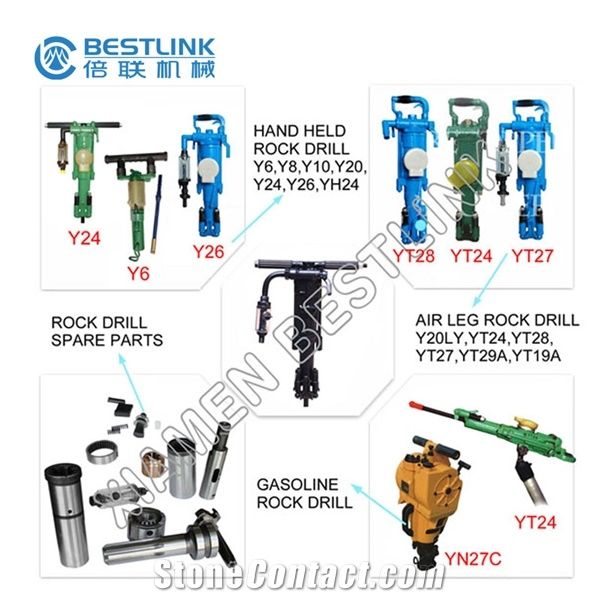 Bestlink Air Leg Horizontal Rock Drill Yt24/Yt28 and Spare Parts