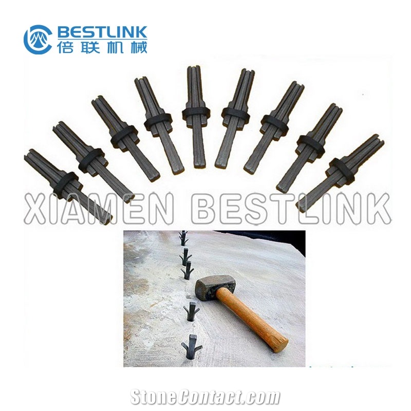 Hand Splitter,Feather and Wedges,Plugs and Feathers,Wedge and Shims,Rock Splitter Wedges,Manual Stone Splitter,