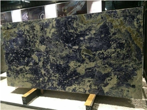 Azul Bahia Granite, Brazil Granite, Slabs or Tiles, for Wall or Flooring Coverage, Luxury Granite
