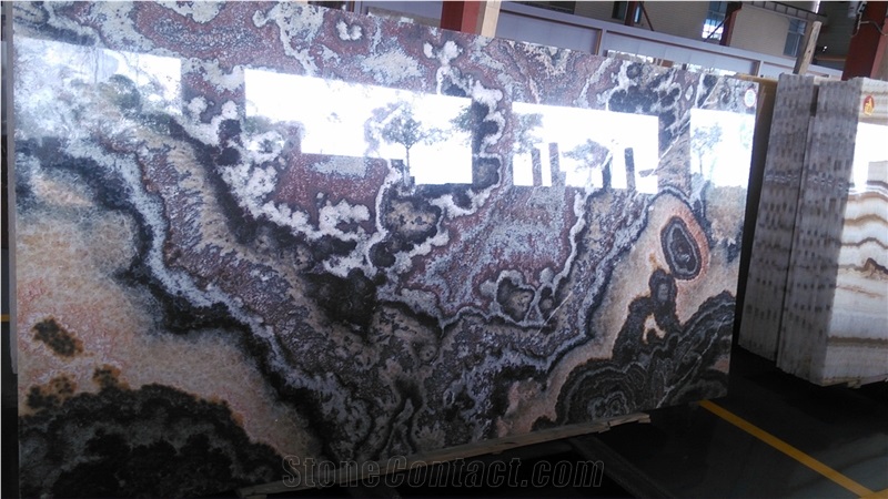 Black Dragon Onyx Tile & Slab, Black Dragon Onix, Wall or Flooring Coverage,